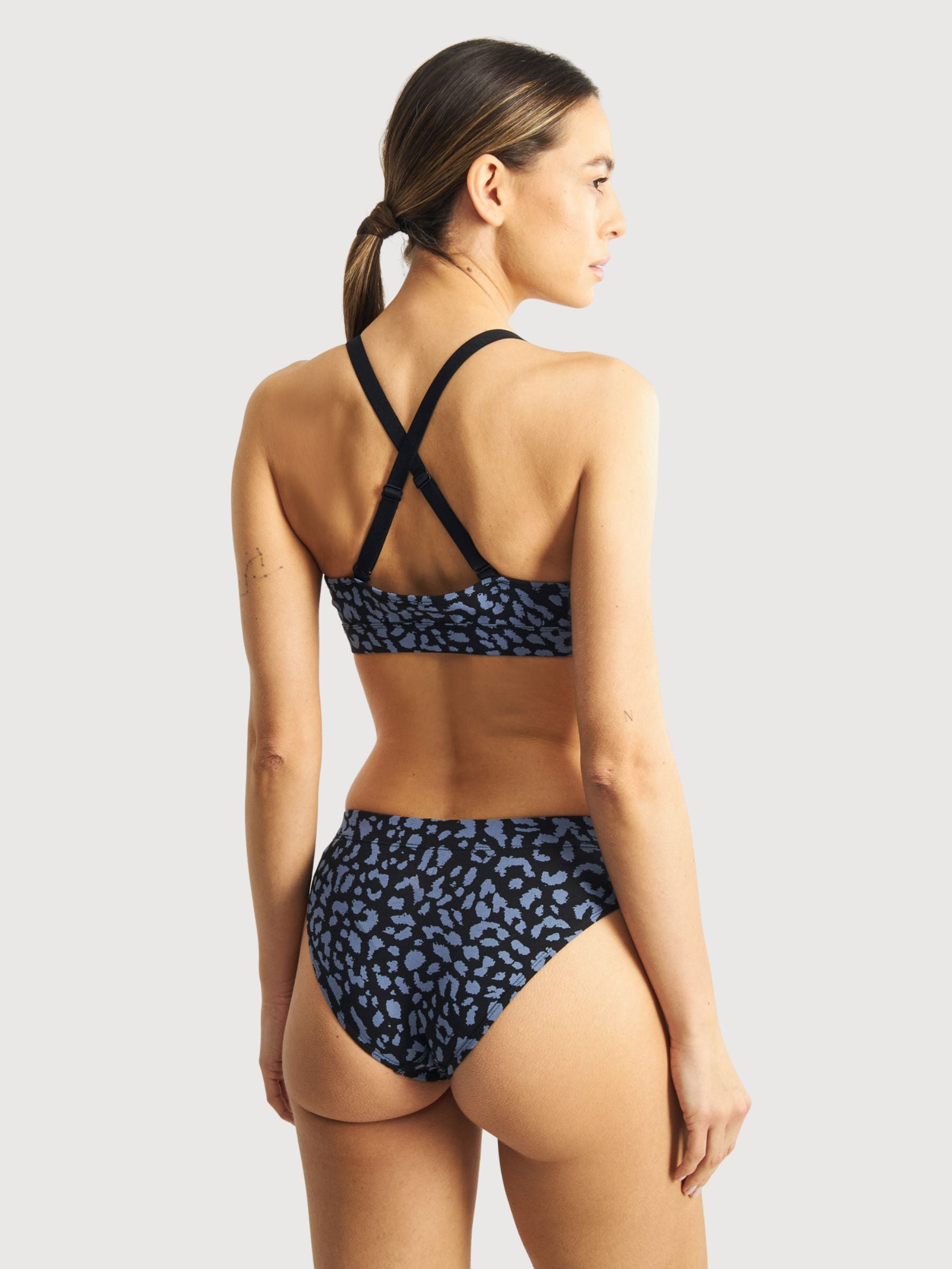 Junsele Reggiseno Morbido Leopard blu | Dedicated