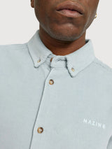 Corduroy Shirt Man Pearl Blue | Mazine
