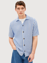 Polo in maglia a righe Pure Wedgwood | Armedangels