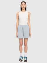 Shorts Corduroy Woman Cotton Pearl Blue | Mazine