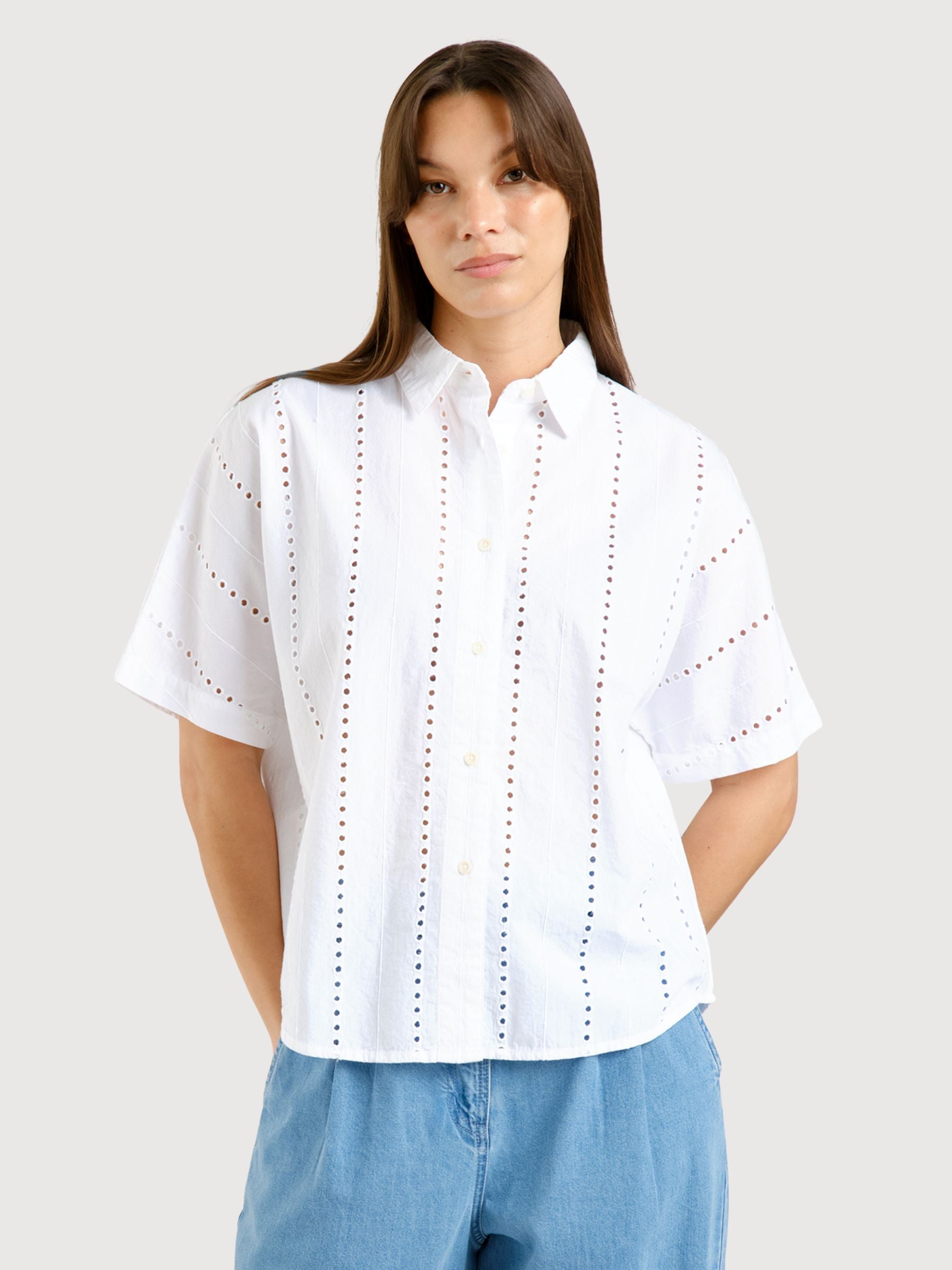 Shirt Alsvik White Woman Cotton | Dedicated