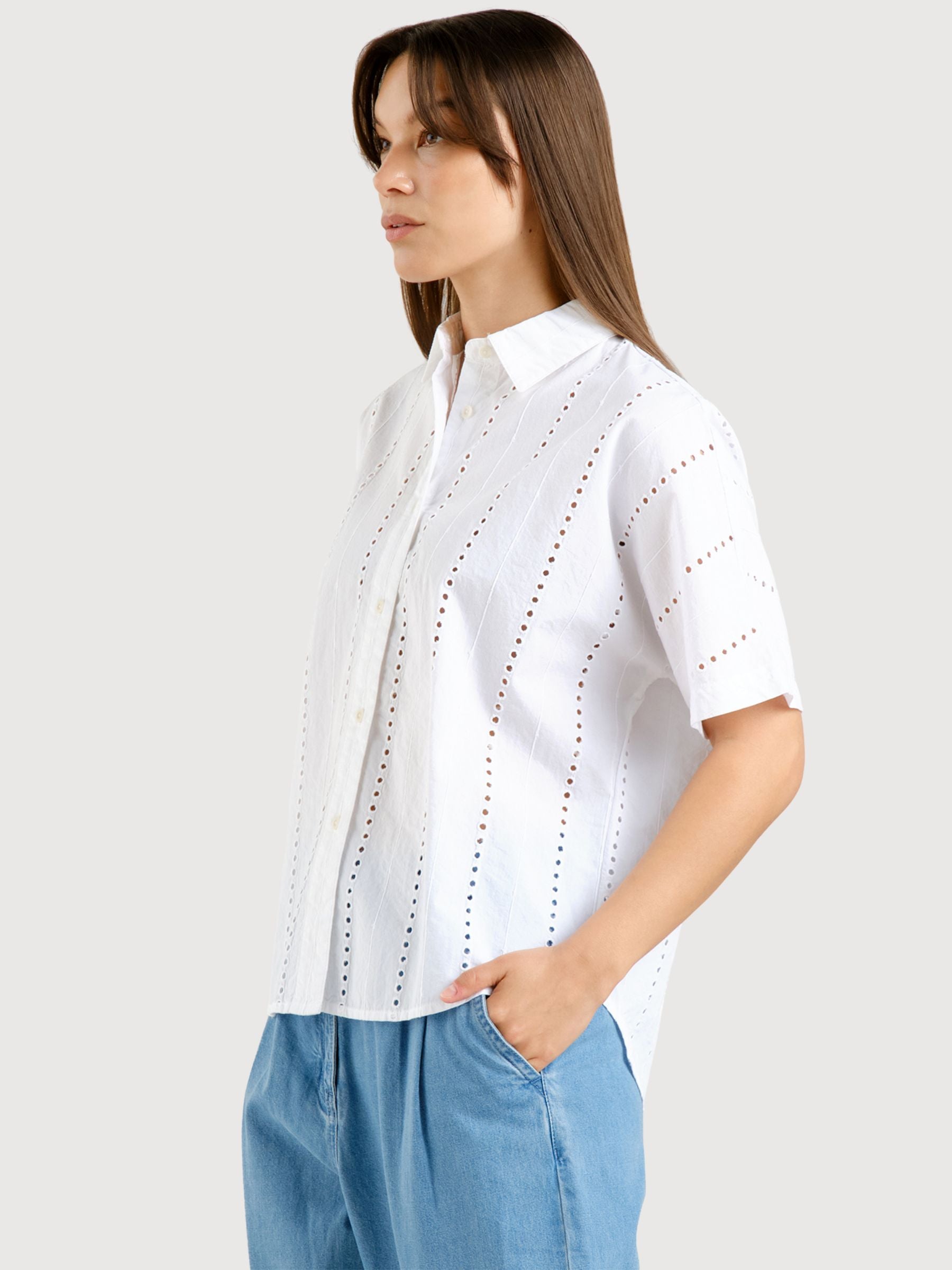 Shirt Alsvik White Woman Cotton | Dedicated