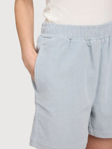 Shorts Corduroy Woman Cotton Pearl Blue | Mazine