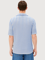 Polo in maglia a righe Pure Wedgwood | Armedangels
