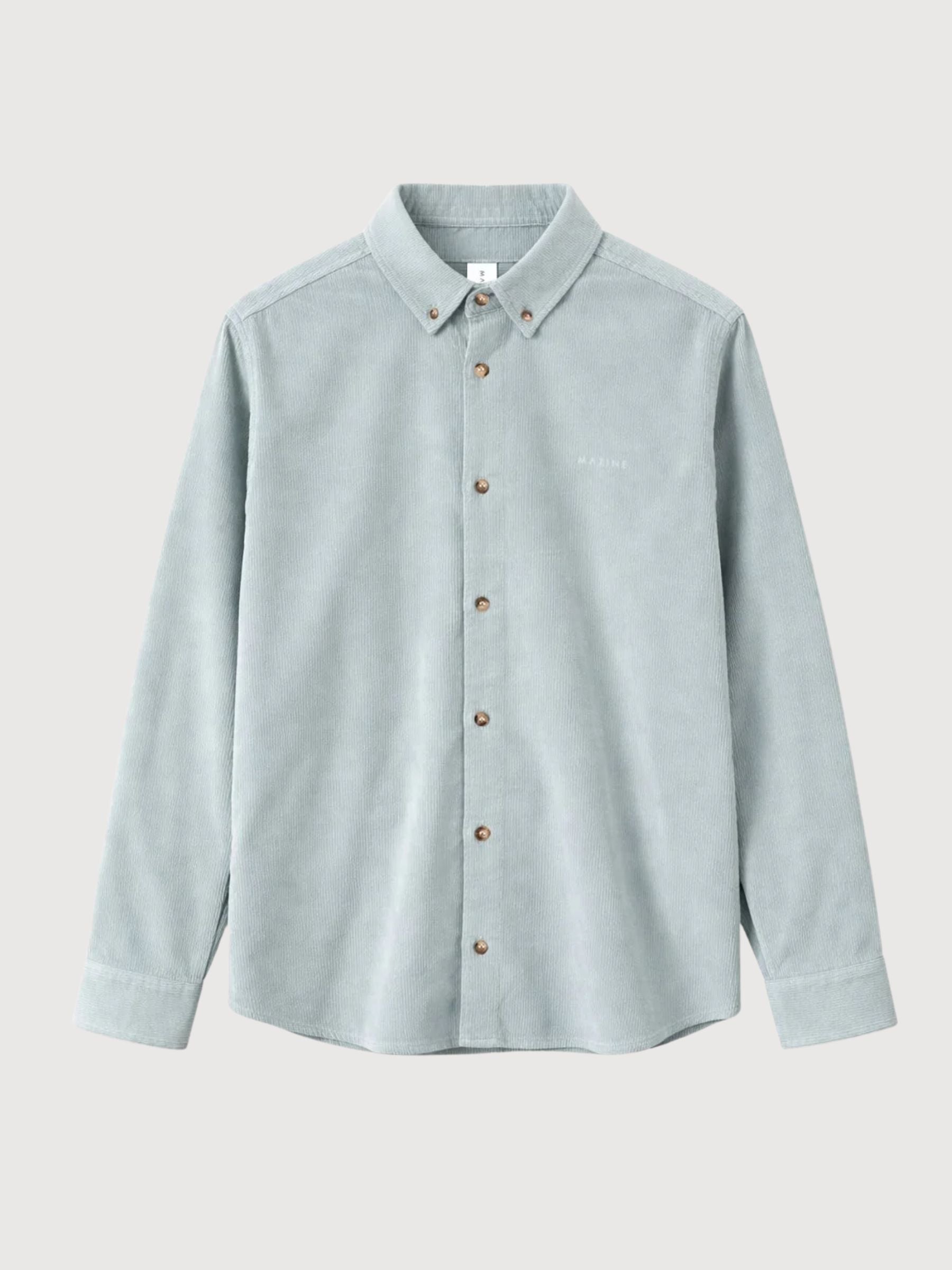 Corduroy Shirt Man Pearl Blue | Mazine