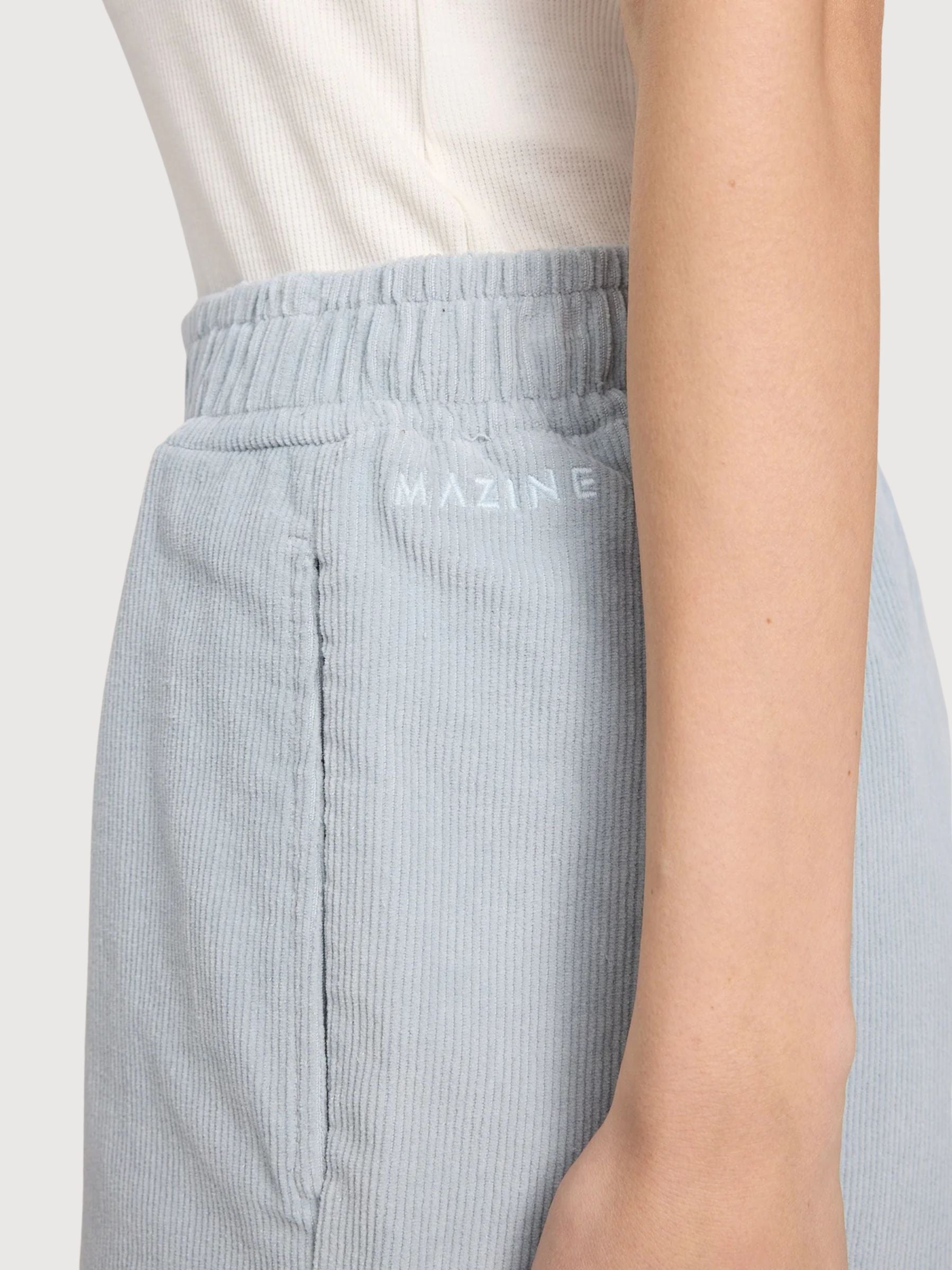 Shorts Corduroy Woman Cotton Pearl Blue | Mazine