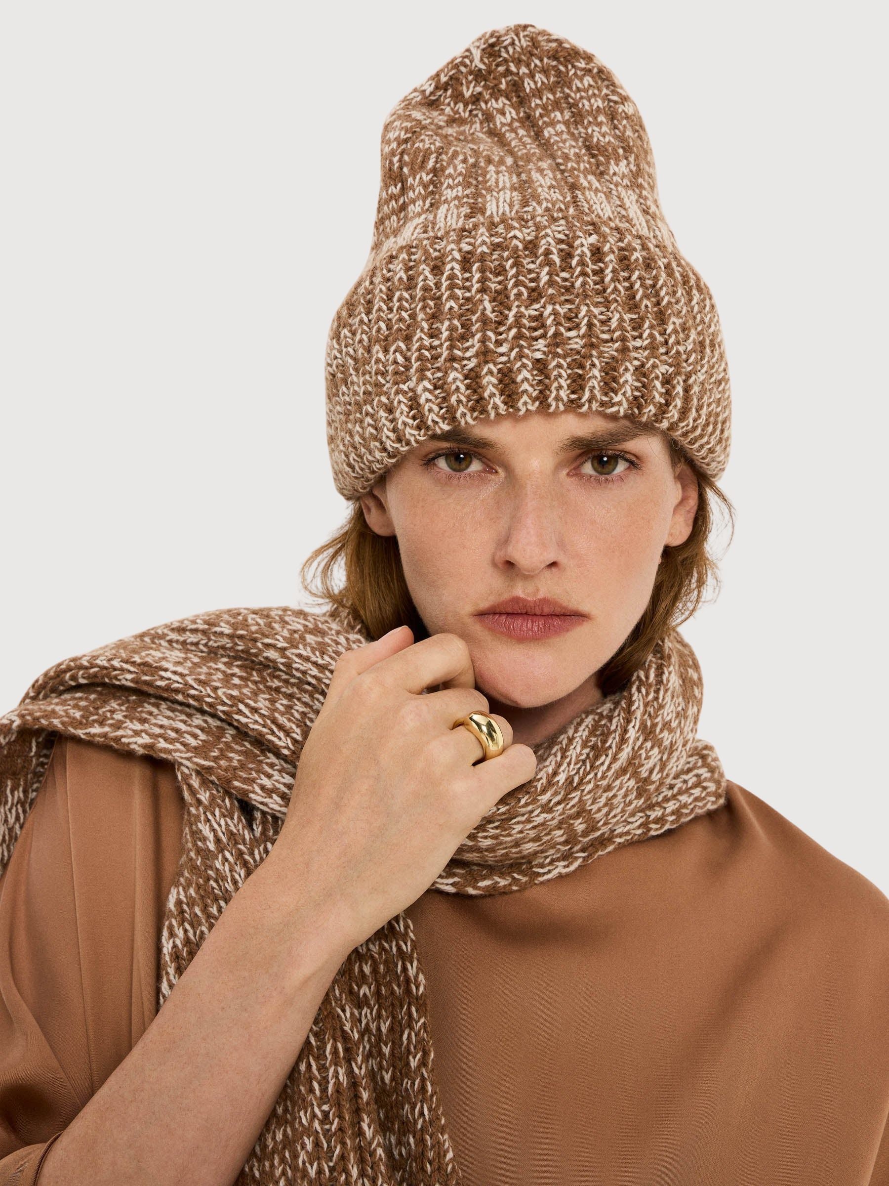 Scarf Knitted Brown Unisex | Lanius