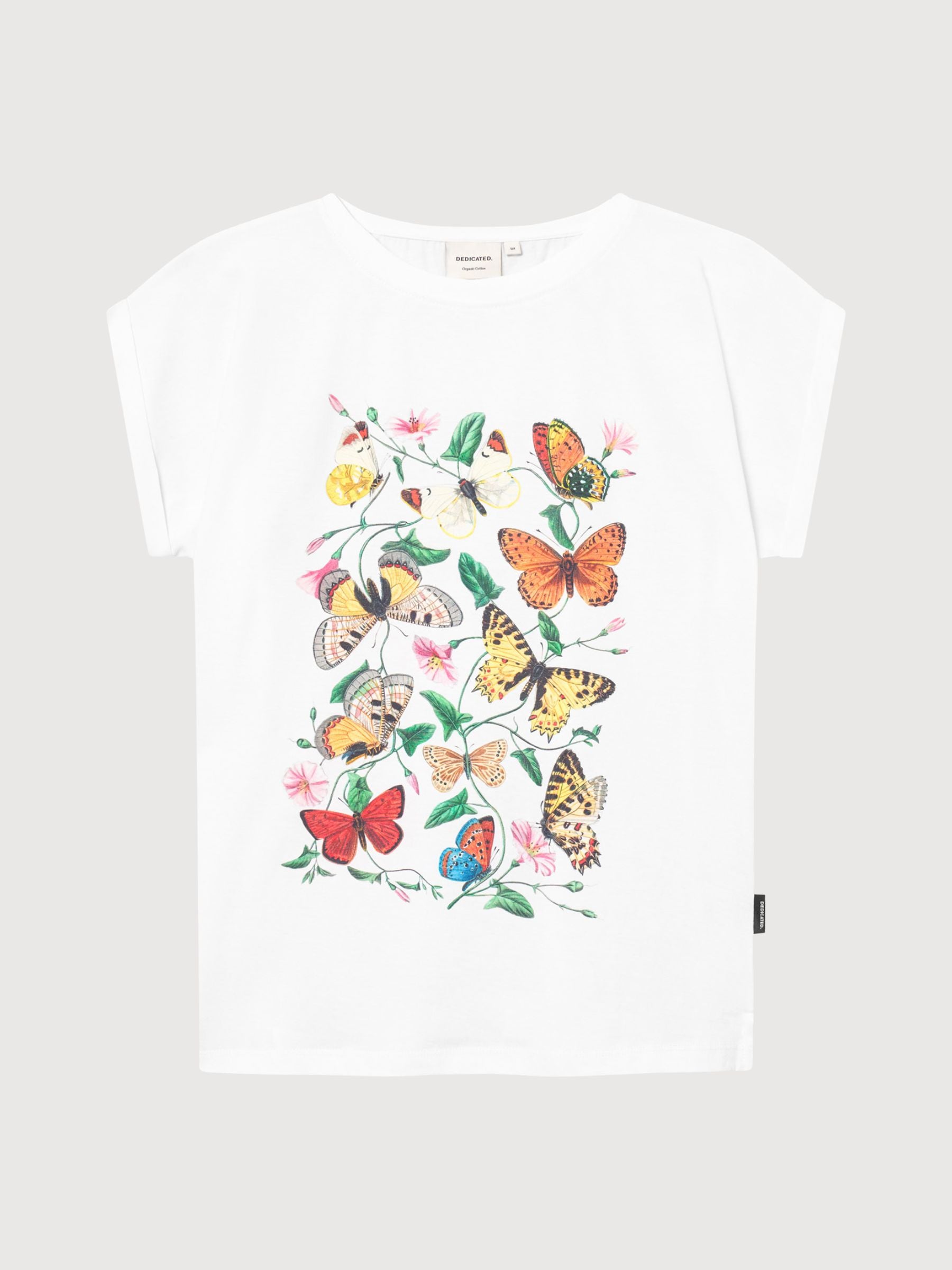 T-Shirt Visby Butterfly Bianco Donna | Dedicated
