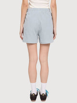 Shorts Corduroy Woman Cotton Pearl Blue | Mazine