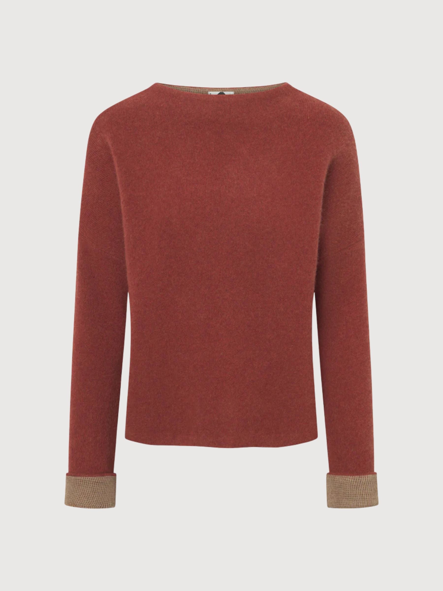 Pullover Nicoletta Wolle Dunkelrot | Stapf