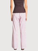 Mid Rise Loose Pants Cetos Light Orchid Striped | Jan e June