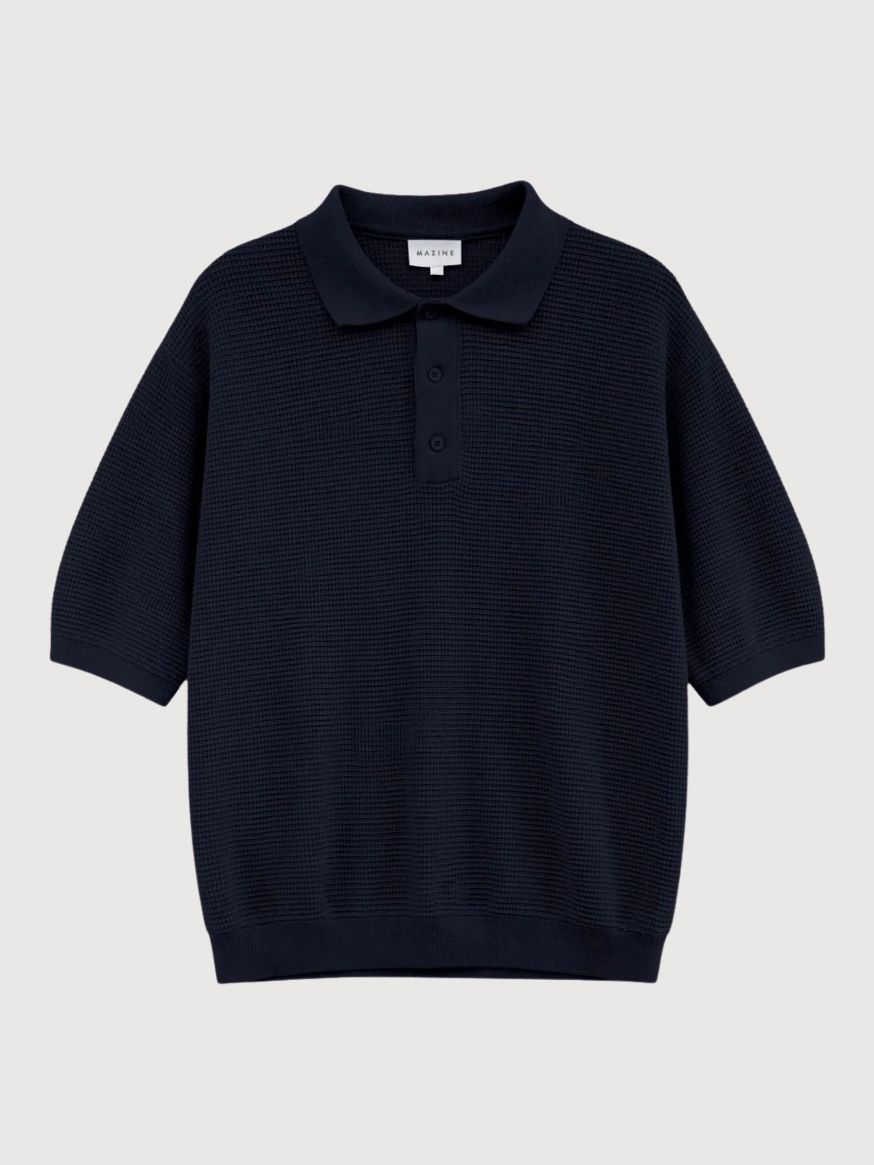 Hemd Knot Polo Man Indigo Gots Cotton | Mazine