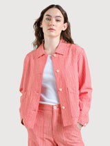 Jacket Stiby Work Stripe Grenadine Red | Dedicated