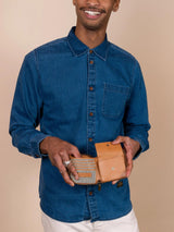 Wallet Sonny Square Cognac Apple Leather | O My Bag
