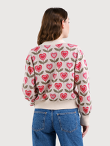 Cardigan Kanan Donna Jacquard Cuori | Dedicated