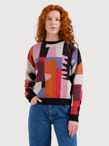 Maglione Arendal Abstract Multicolor Cotone | Dedicated