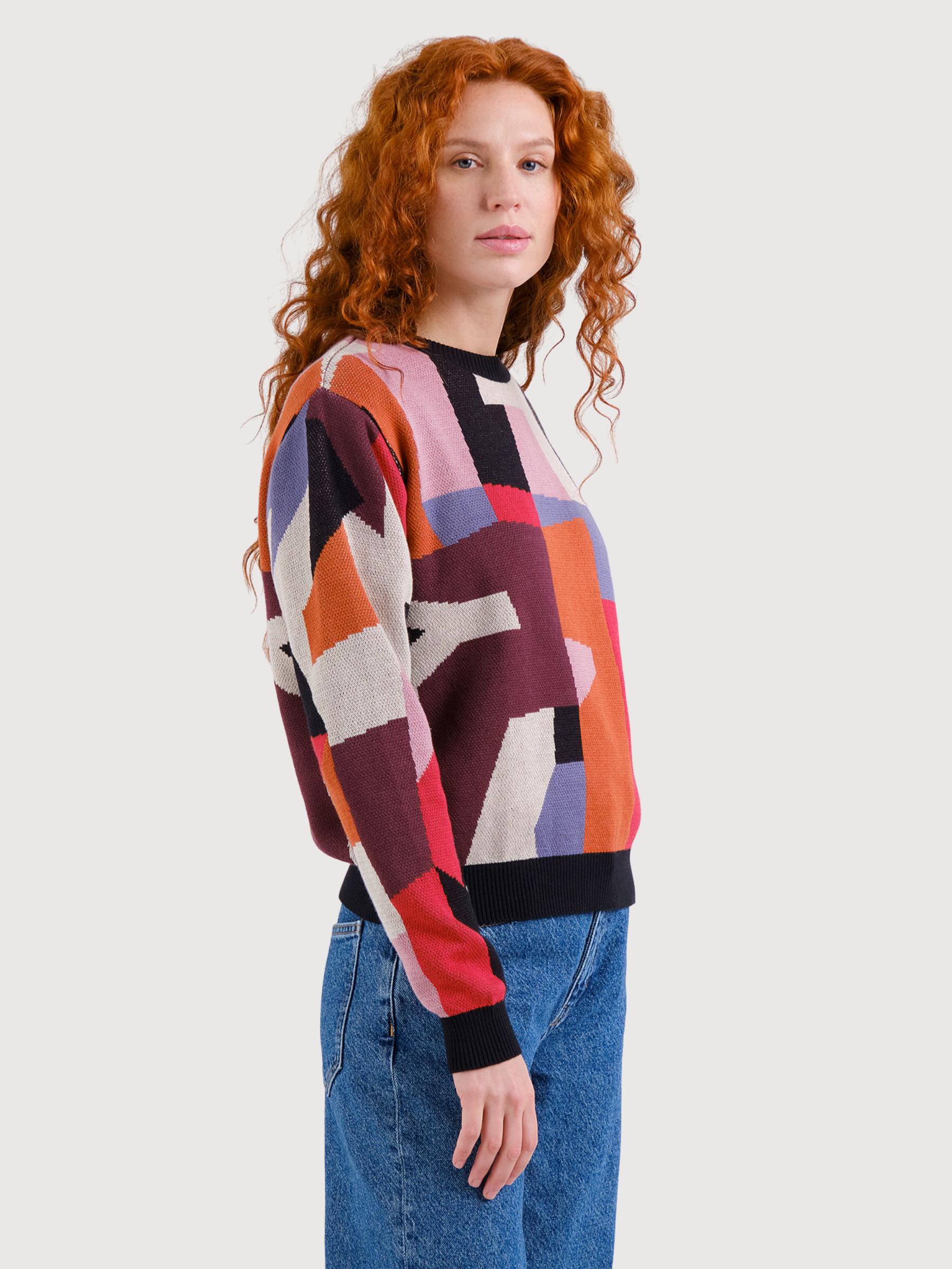 Maglione Arendal Abstract Multicolor Cotone | Dedicated