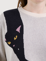 Pullover Arendal Long Cat White | Dedicated
