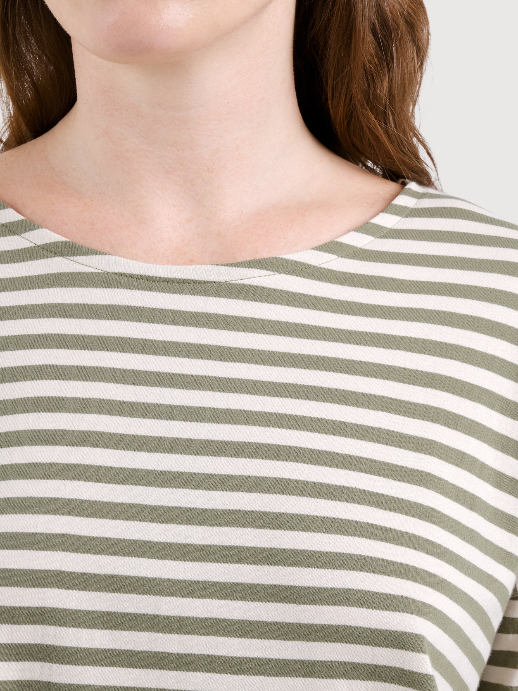 Langarmshirt Humledal Streifen Grün | Dedicated