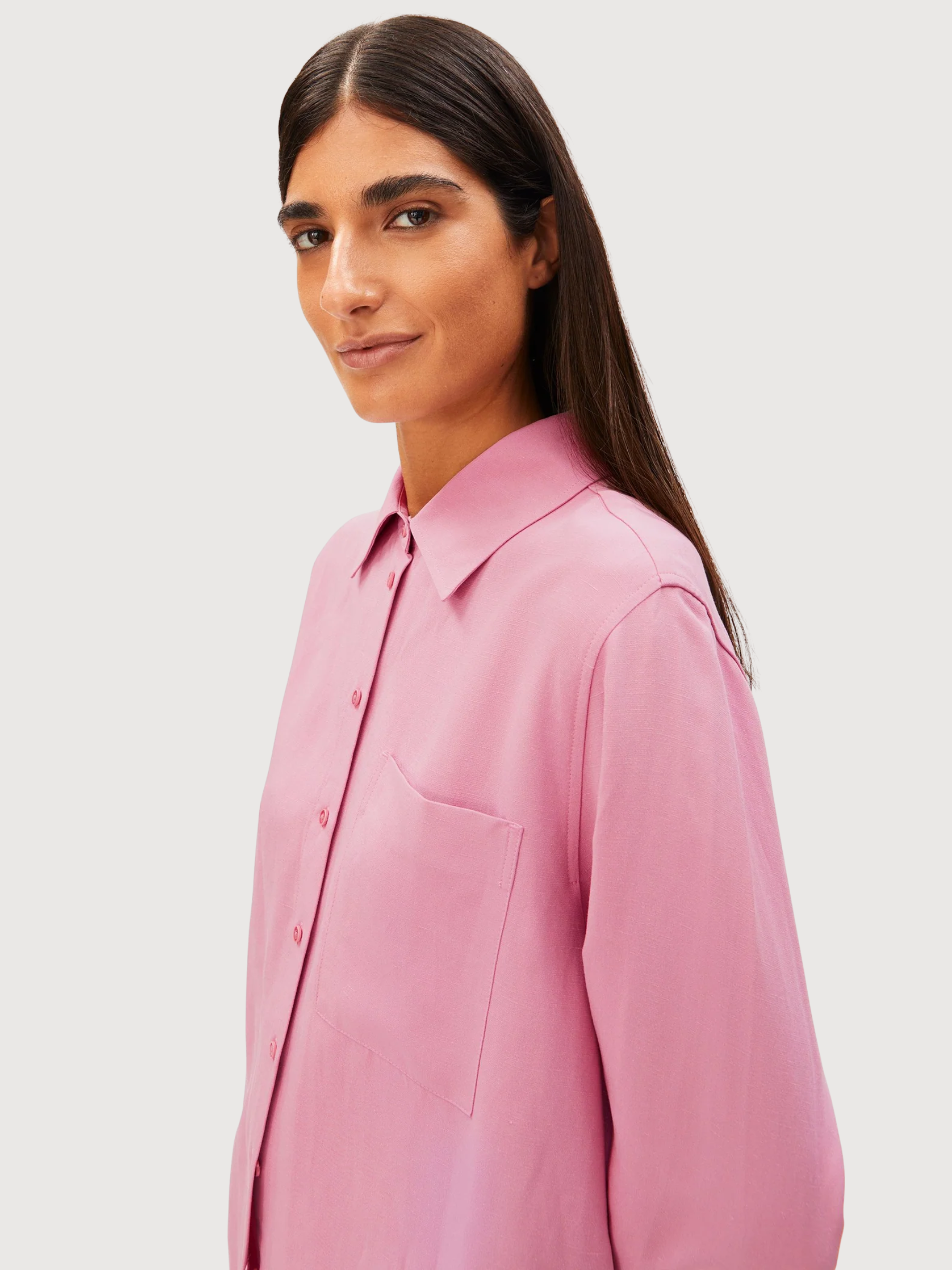 Blouse Linen Blend Washed Berry | Armedangels