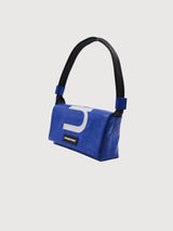 F171 LAURA Schultertasche Weiss/Blau | FREITAG
