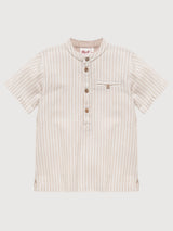 Camicia a righe beige per bambini | People Wear Organic