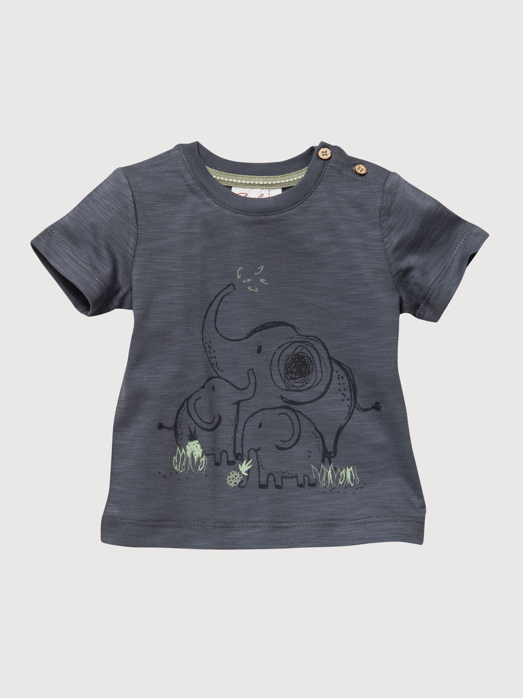 T-shirt a maniche corte Baby boy grigio cotone organico scuro | People Wear Organic