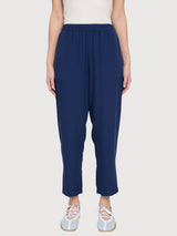 Gerade geschnittene Viskosehose für Damen, Indigo | Mazine