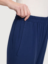 Gerade geschnittene Viskosehose für Damen, Indigo | Mazine
