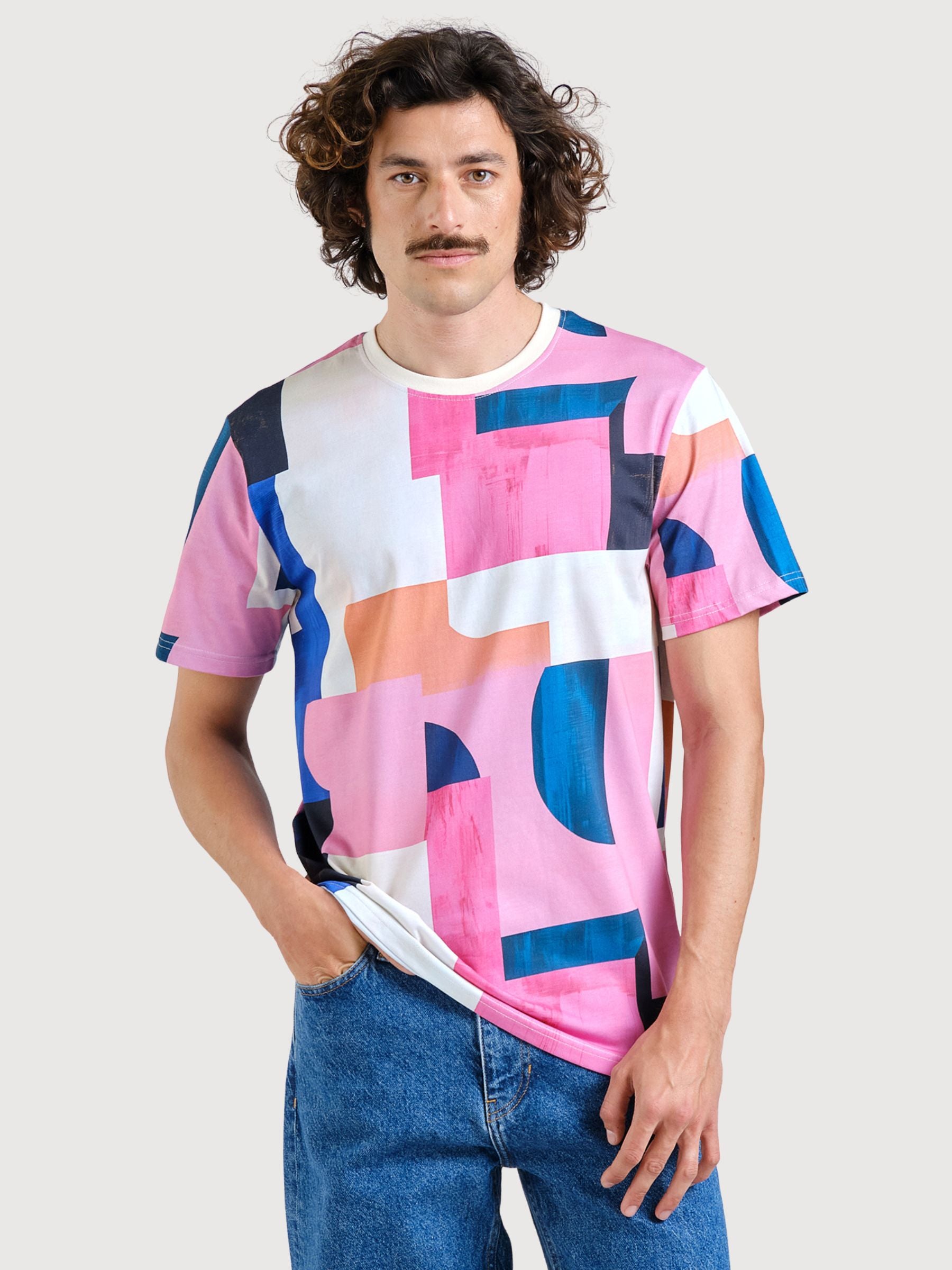T-Shirt Stockholm Abstrakter Blockmann | Dedicated