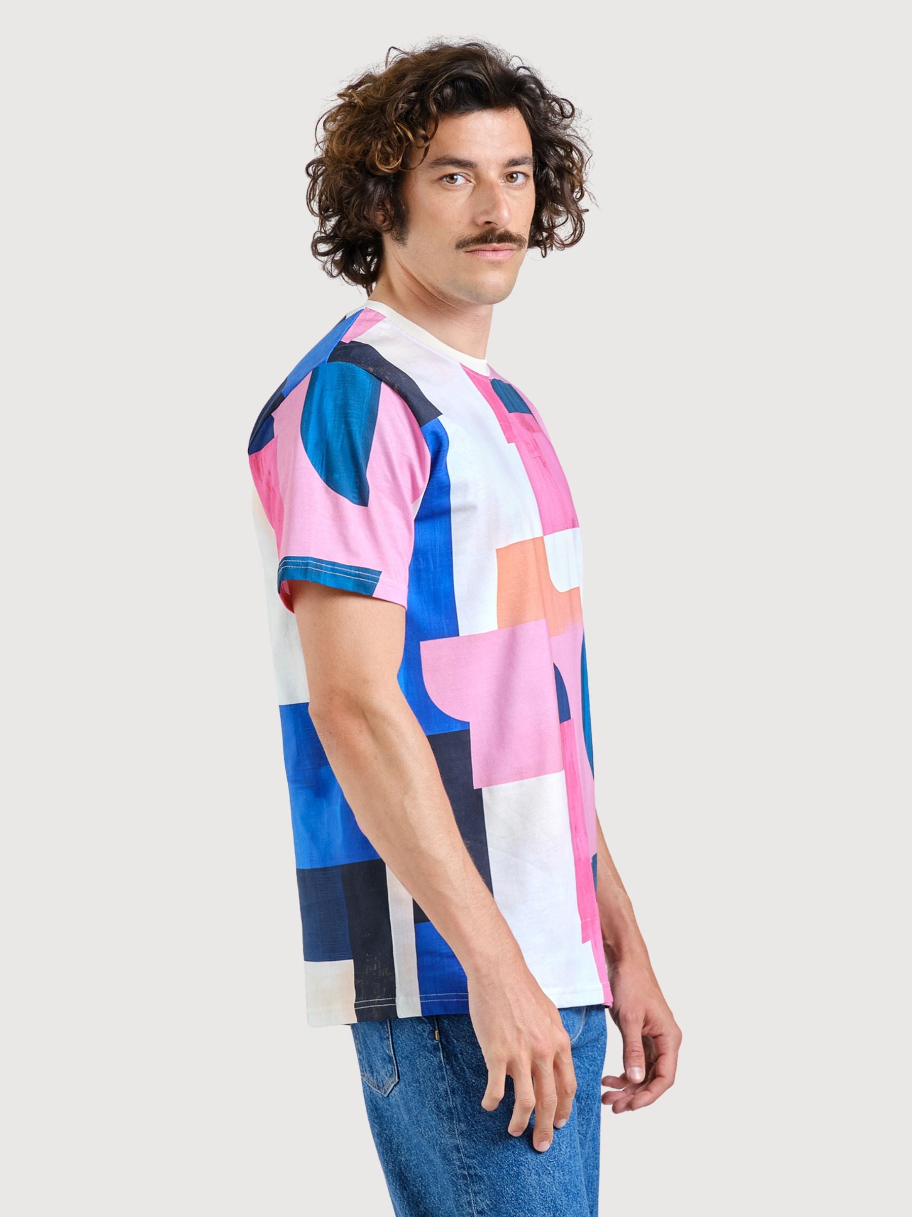 T-Shirt Stockholm Abstrakter Blockmann | Dedicated