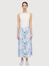Skirt Printed Bias-Cut Viscose Multicolor | Mazine