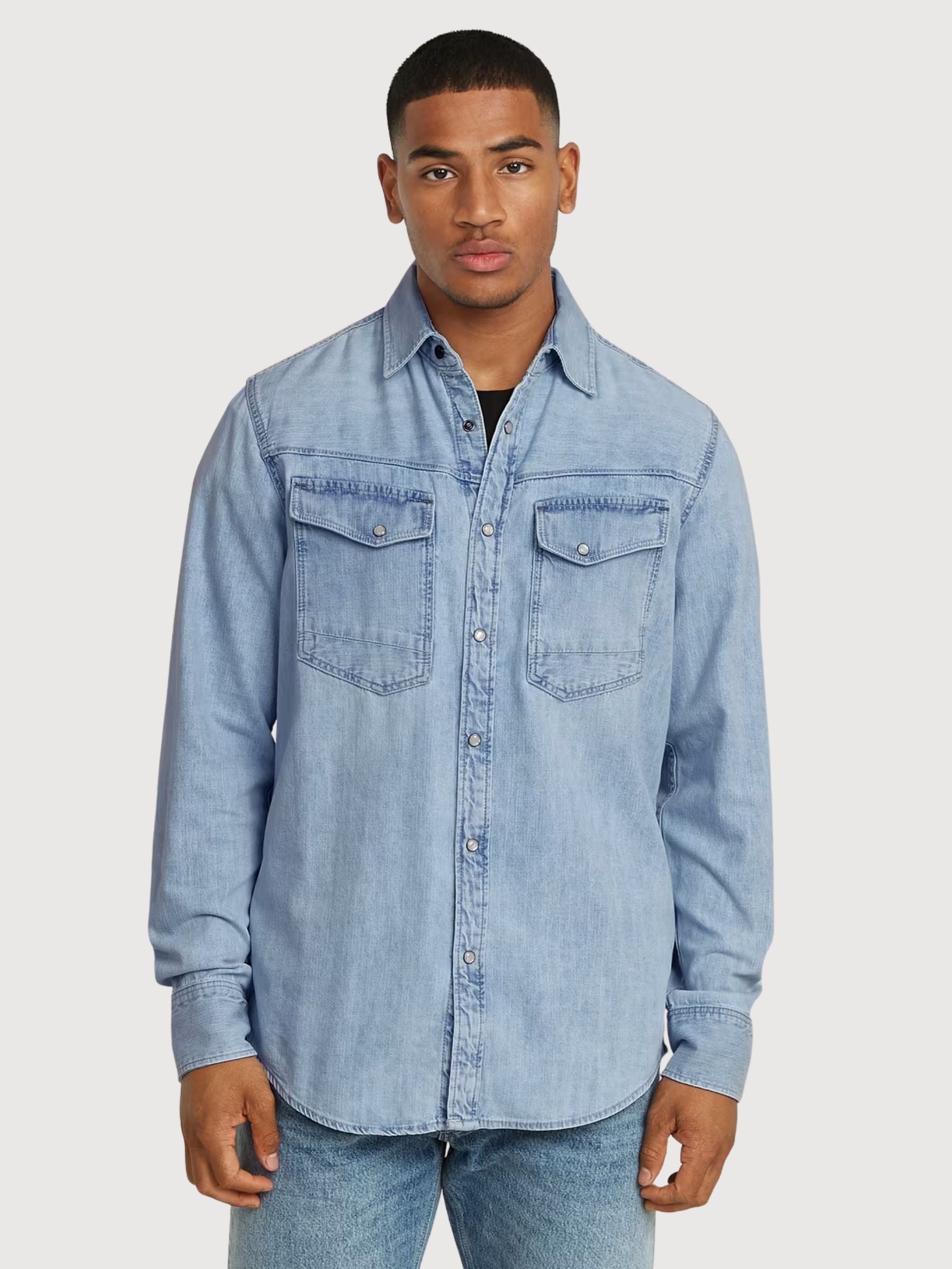 Camicia Dakota da uomo, blu sbiadito dal sole | G-Star