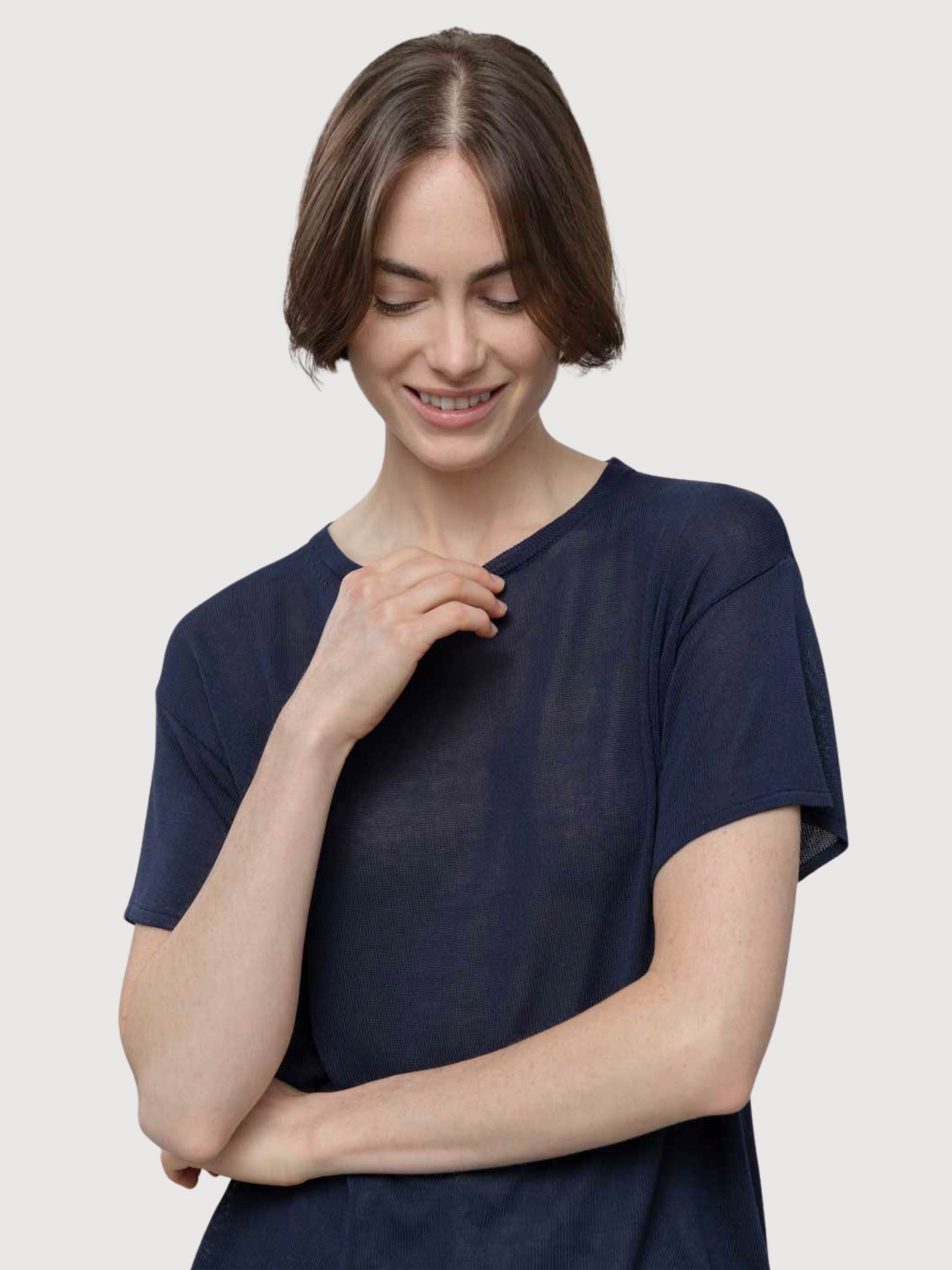 T-Shirt Virginia Donna Viscosa Blu Mora | Rifo