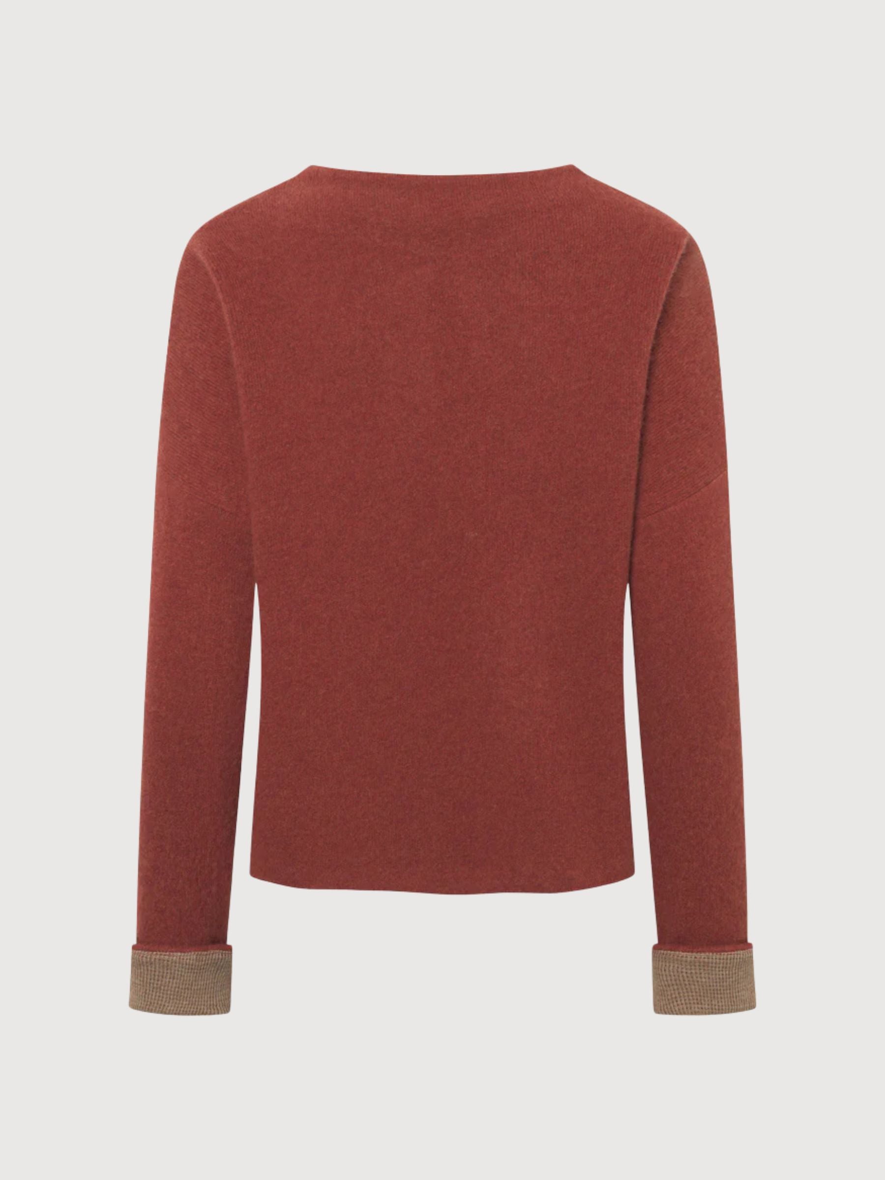 Pullover Nicoletta Wolle Dunkelrot | Stapf