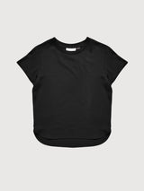 Blouse Crew Neck Black Woman Linen | Mazine