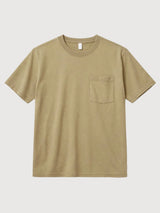 TShirt Chest Pocket Man Olive Gots Cotton | Mazine