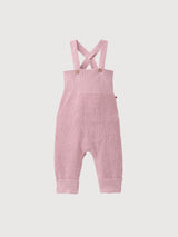 Knitted dungarees GOTS Rosewood Melange | People Wear Organic