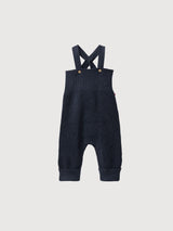 Strick-Latzhose GOTS Dunkelblau Melange | People Wear Organic