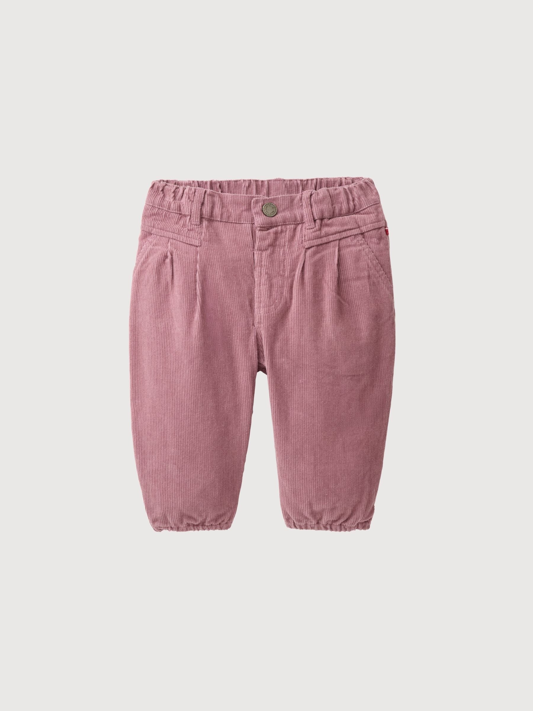Pantaloni in velluto a coste GOTS malva scuro | People Wear Organic