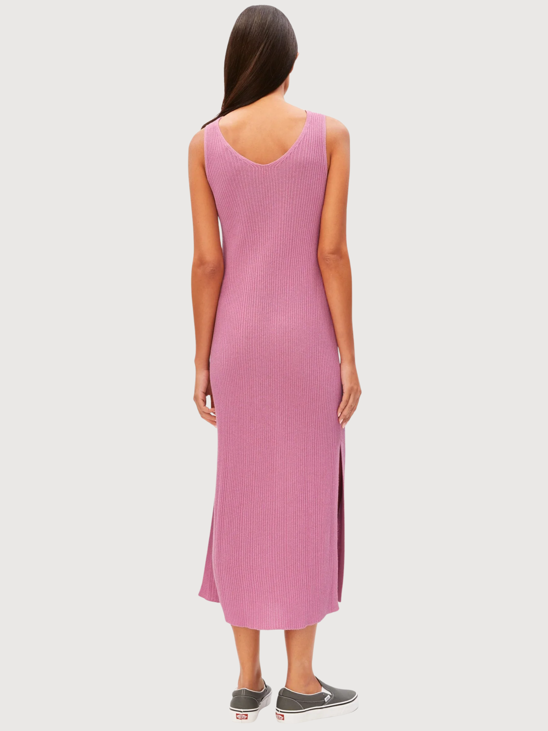Dress Linen Blend Knit Washed Berry | Armedangels