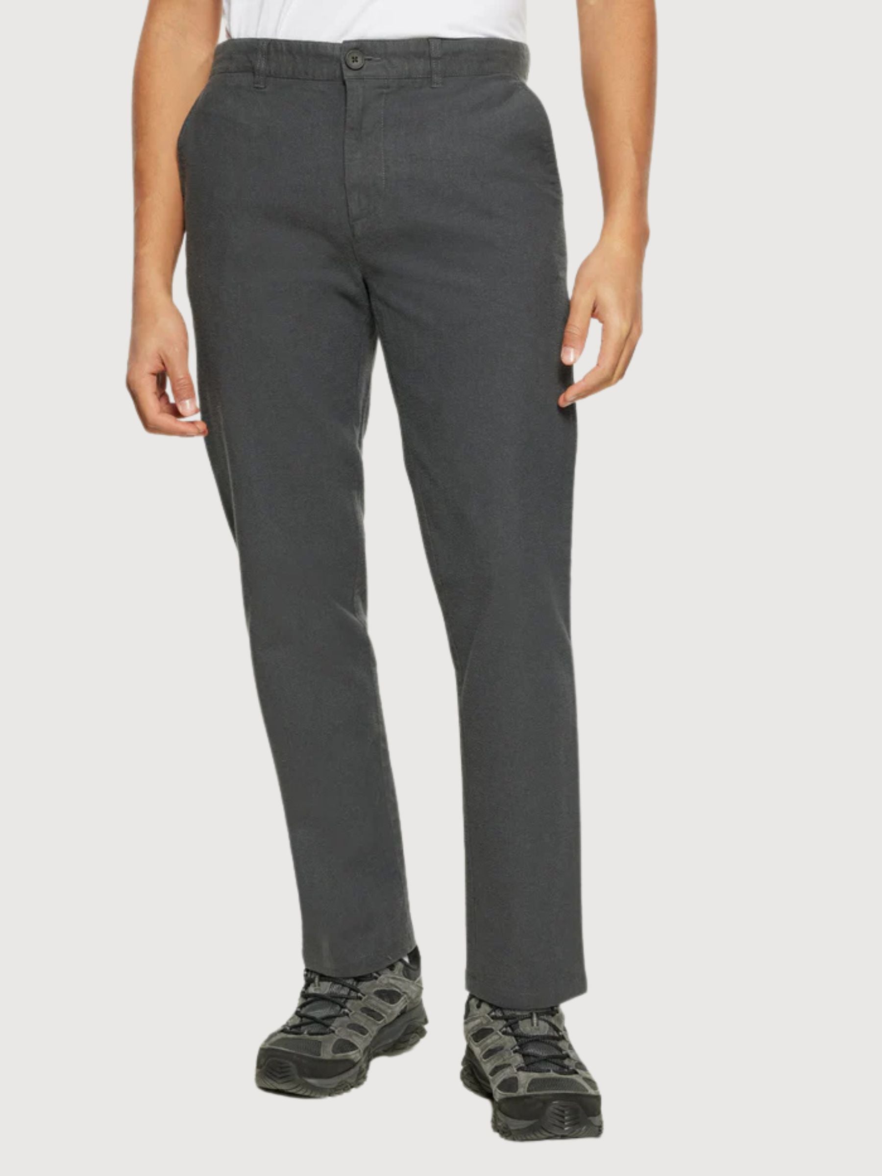 Chuck Flannel Chino Pants Grey Man | Knowledge Cotton Apparel