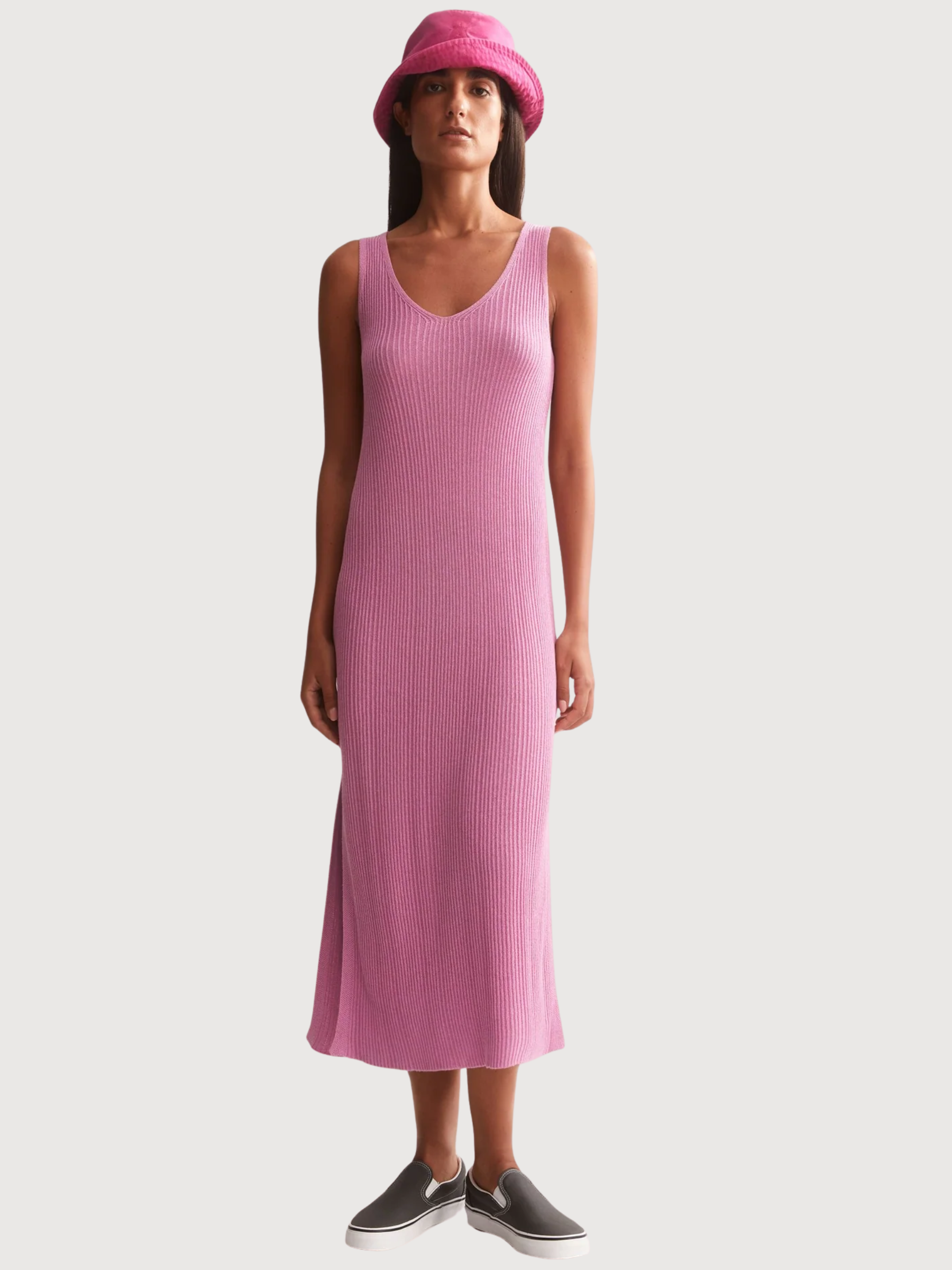 Dress Linen Blend Knit Washed Berry | Armedangels