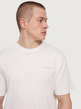 T-shirt Day Off Back Print Bianco sporco/Arancione | Mazine