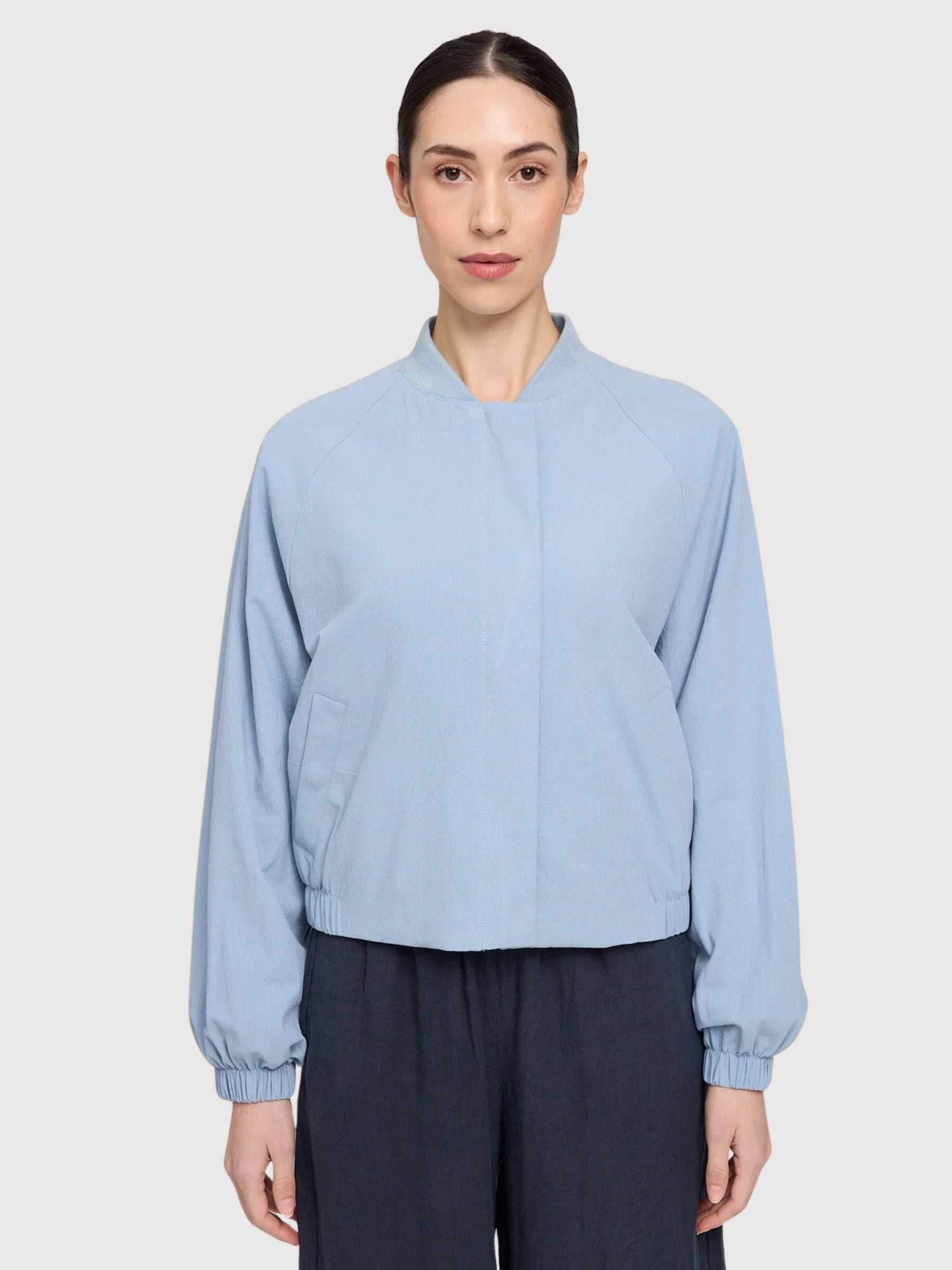 Jacket Bomber Short Coton Woman LightBlue | Mazine