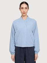 Jacket Bomber Short Coton Woman LightBlue | Mazine
