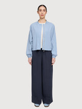 Jacket Bomber Short Coton Woman LightBlue | Mazine