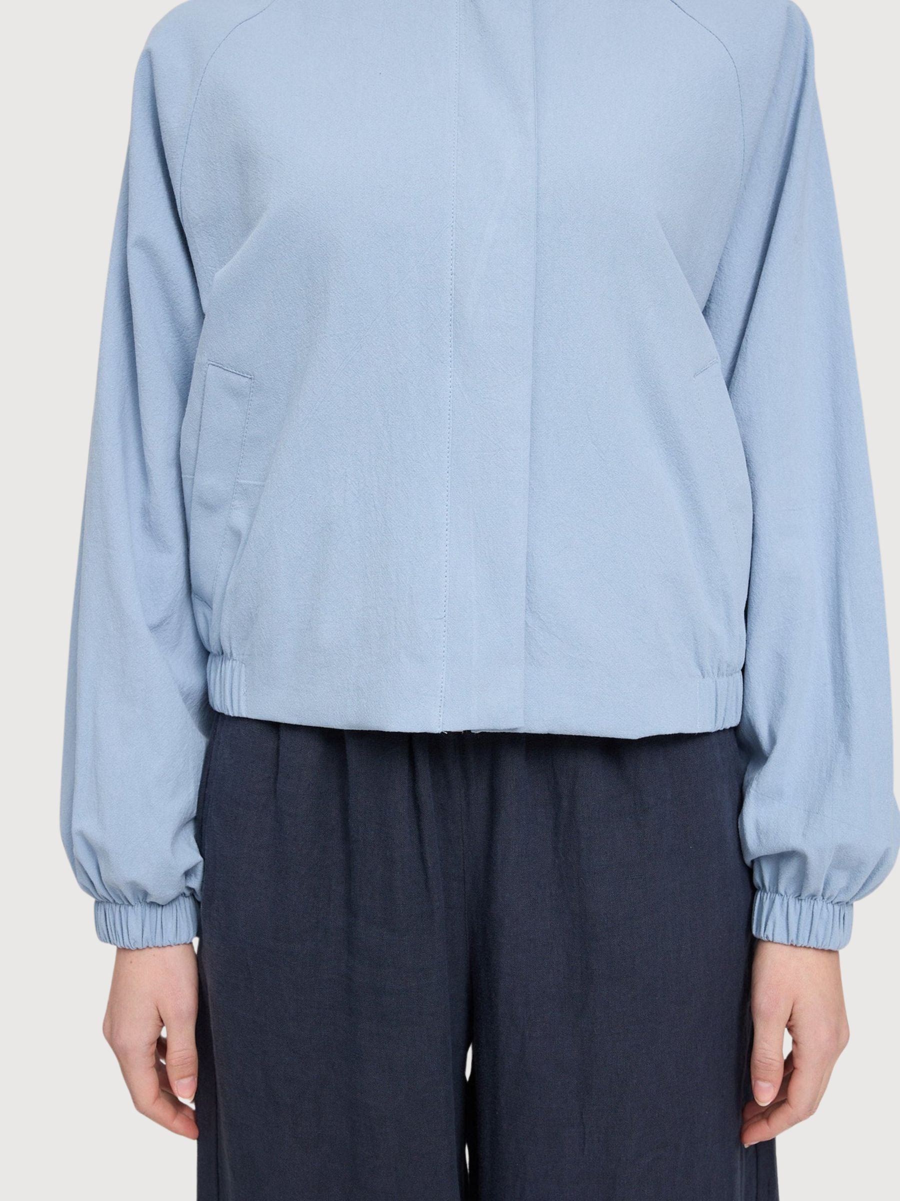 Jacket Bomber Short Coton Woman LightBlue | Mazine