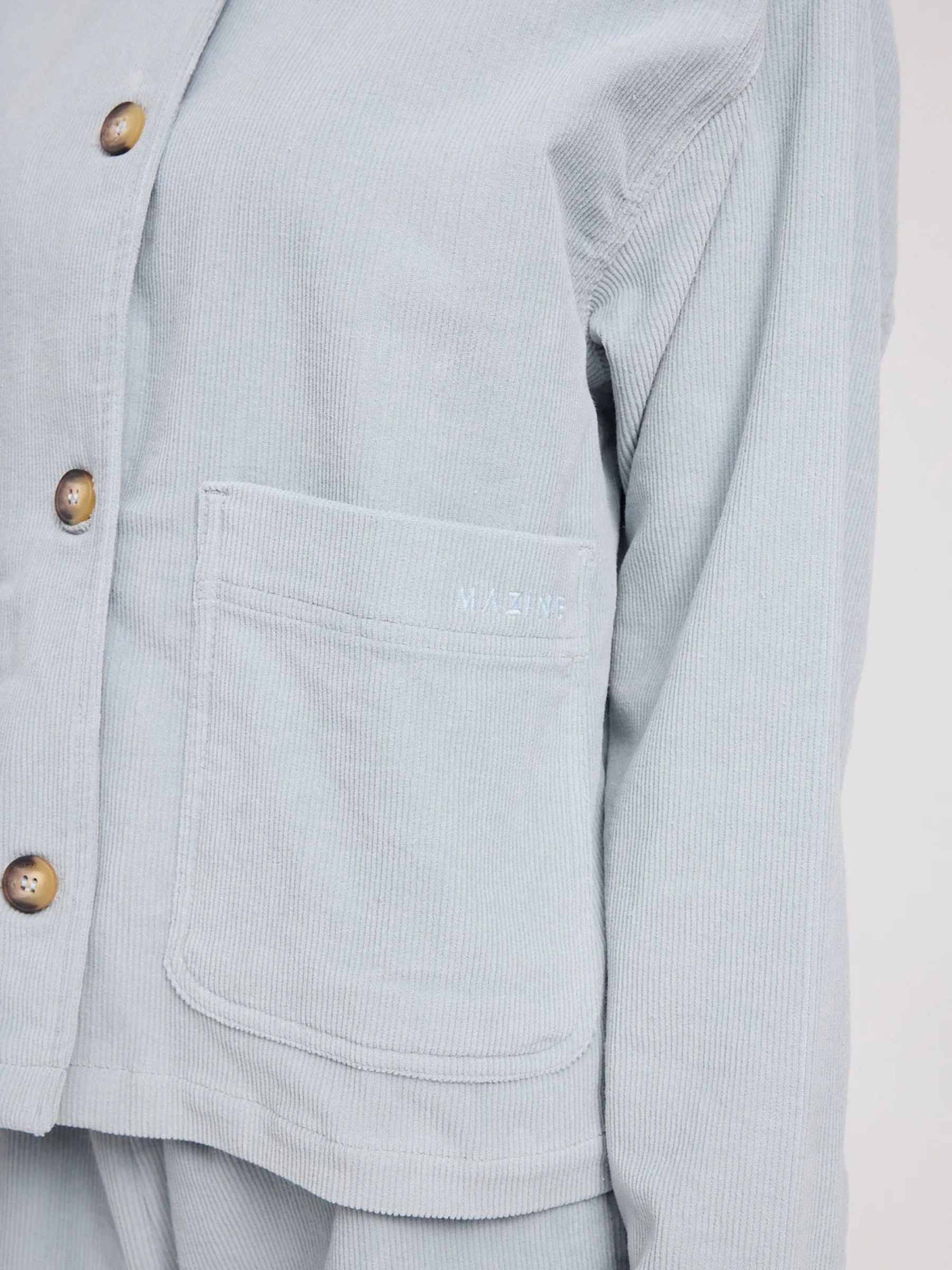 Cordjacke für Damen, Baumwolle, Perlblau | Mazine
