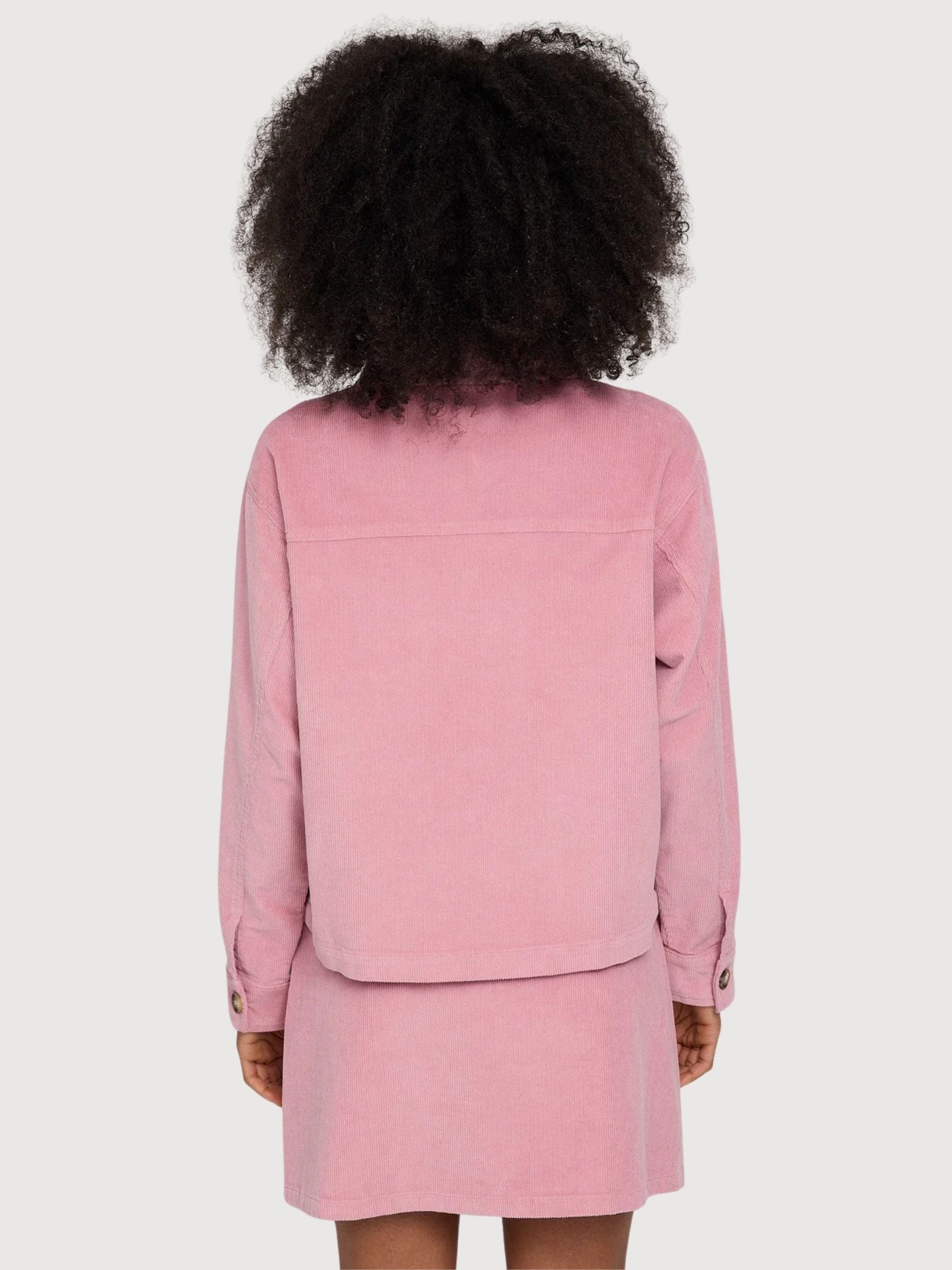 Jacket Corduroy Woman Cotton Blush Pink | Mazine